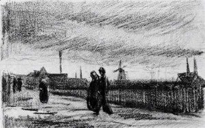 Vincent Van Gogh - People Walking in Eindhoven
