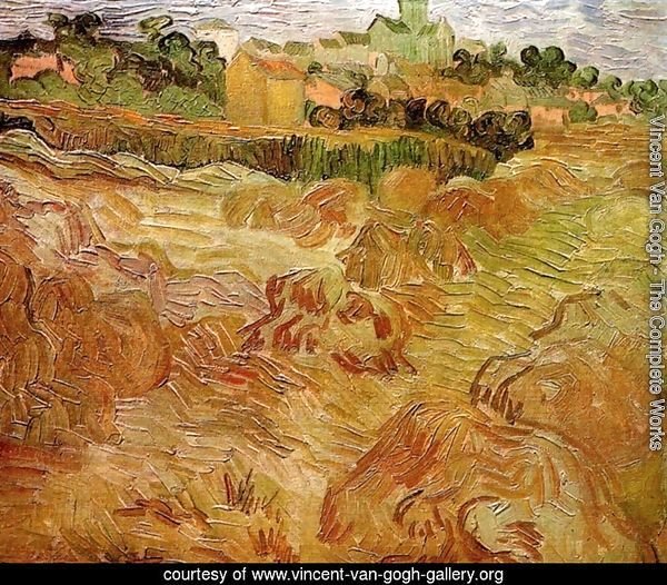 Wheat Fields with Auvers in the Background 2