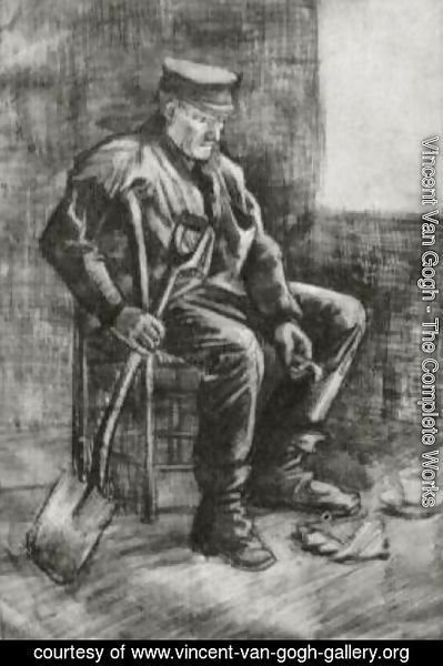 Vincent Van Gogh - Workman with Spade, Sitting near the Window