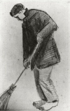 Young Man with a Broom