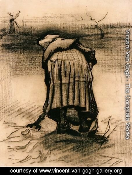 Vincent Van Gogh - Peasant Woman Lifting Potatoes 3