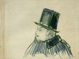 Vincent Van Gogh - Head of a Man with a Top Hat