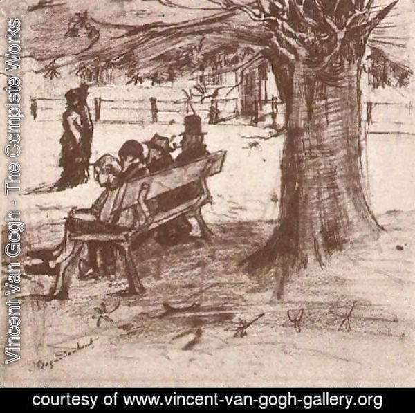 Vincent Van Gogh - Bench with Four Persons