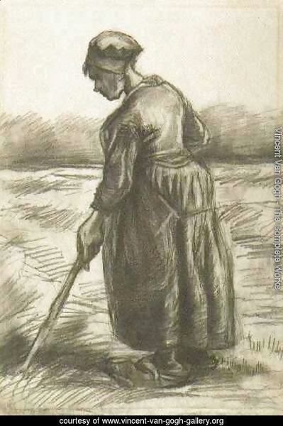 Peasant Woman, Working with a Long Stick