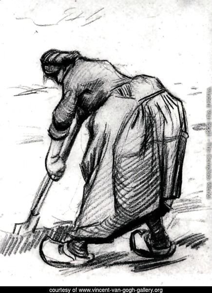 Peasant Woman, Digging, Seen from the Side