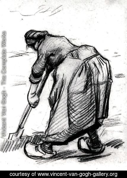 Vincent Van Gogh - Peasant Woman, Digging, Seen from the Side