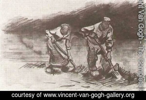 Vincent Van Gogh - Peasant Man and Woman, Digging