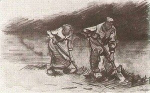 Vincent Van Gogh - Peasant Man and Woman, Digging