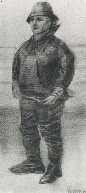 Vincent Van Gogh - Fisherman in Jacket with Upturned Collar