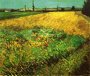 Vincent Van Gogh - Wheat Field with the Alpilles Foothills in the Background 2
