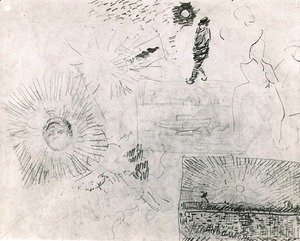 Vincent Van Gogh - Studies Figure The Enclosure Wall of Saint-Paul Hospital and Others