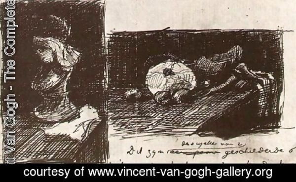 Vincent Van Gogh - Sculpture and Still Life with Cabbage and Clogs