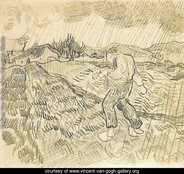 Enclosed Field with a Sower in the Rain 2