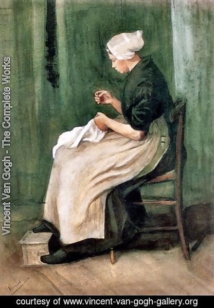 Vincent Van Gogh - Scheveningen Woman Sewing 2