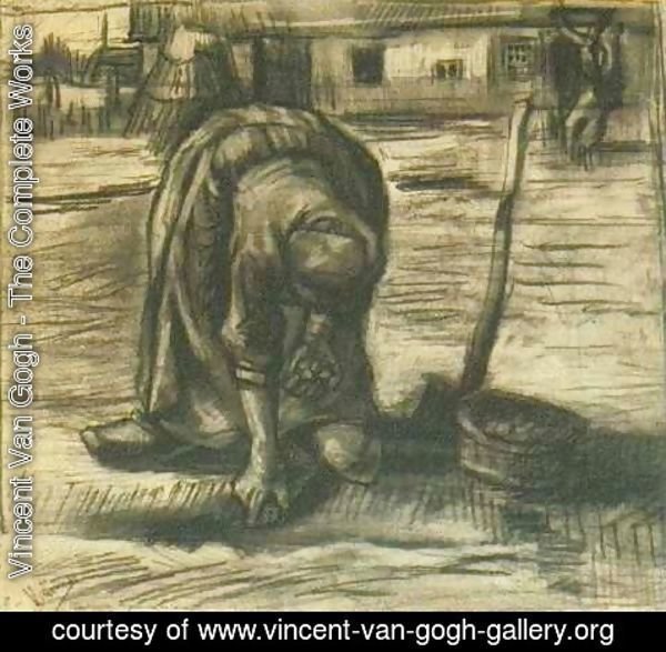 Vincent Van Gogh - Peasant Woman, Planting Potatoes
