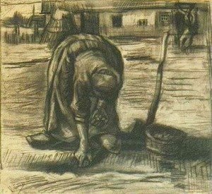 Vincent Van Gogh - Peasant Woman, Planting Potatoes