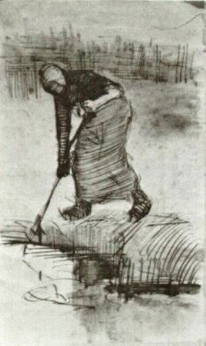 Peasant Woman, Standing near a Ditch or Pool