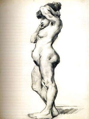Vincent Van Gogh - Standing Female Nude Seen from the Side