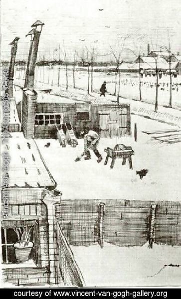 Vincent Van Gogh - Snowy Yard