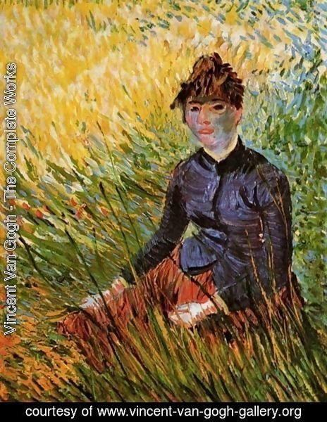 Vincent Van Gogh - Woman Sitting in the Grass