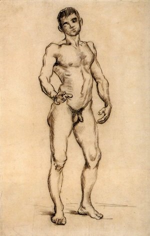 Vincent Van Gogh - Standing Male Nude Seen from the Front 3