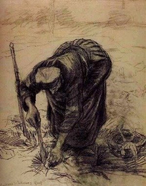 Vincent Van Gogh - Peasant Woman, Planting Beets 2
