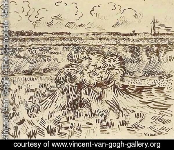 Vincent Van Gogh - Wheat Field with Sheaves 3