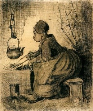 Vincent Van Gogh - Woman by a Hearth 2
