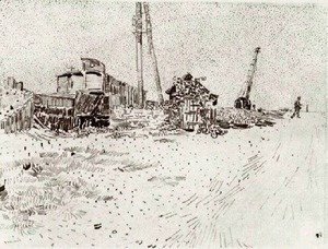 Vincent Van Gogh - Road with Telegraph Pole and Crane