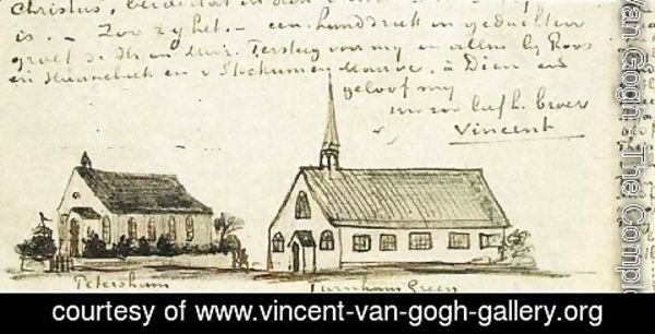 Vincent Van Gogh - Churches at Petersham and Turnham Green