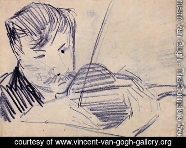 Vincent Van Gogh - Violinist Seen from the Front