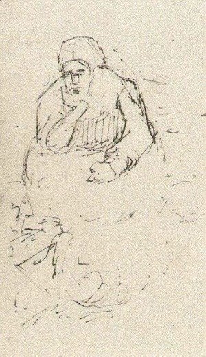 Vincent Van Gogh - Peasant Woman, Sitting with Chin in Hand