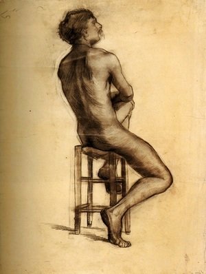 Vincent Van Gogh - Seated Male Nude Seen from the Back