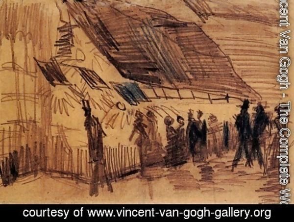 Vincent Van Gogh - Strollers and Onlookers at a Place of Entertainment