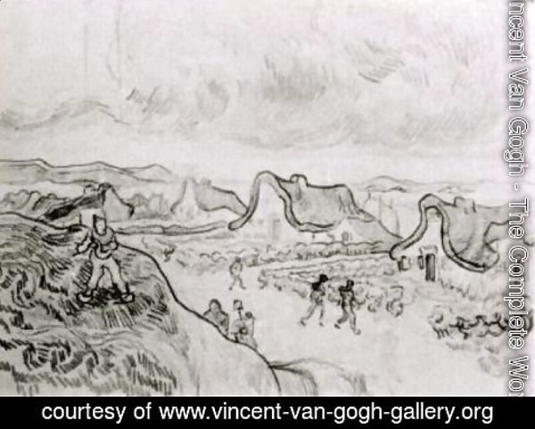 Vincent Van Gogh - Diggers and Road with Cottages
