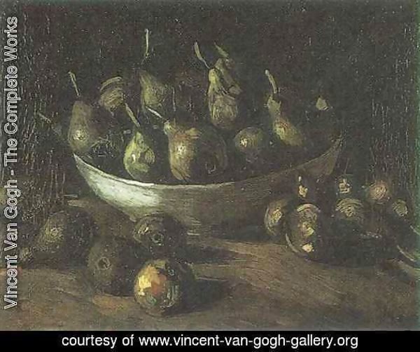 Still life with an Earthern bowl and pears