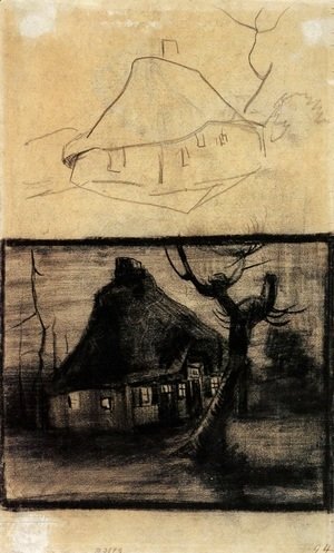 Vincent Van Gogh - Two Studies of a Cottage