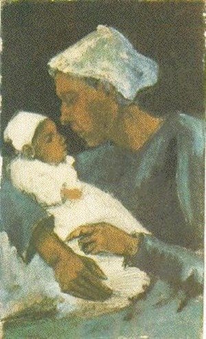 Vincent Van Gogh - Woman Sien with Baby on her Lap, Half-Figure