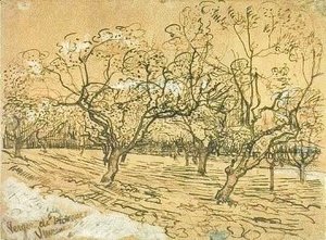 Orchard with Blossoming Plum Trees (The White Orchard)