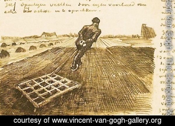 Vincent Van Gogh - Man pulling a harrow