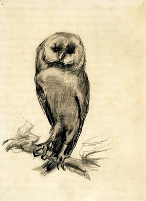 Vincent Van Gogh - Barn Owl Viewed from the Front