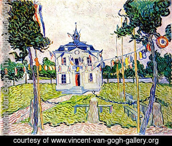 Vincent Van Gogh - Auvers Town Hall On July 14 1890