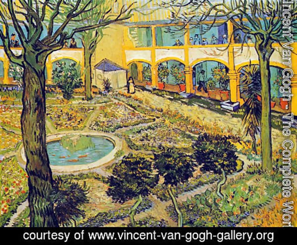 Vincent Van Gogh - The Courtyard Of The Hospital At Arles