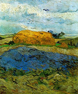 Vincent Van Gogh - Haystacks Under A Rainy Sky