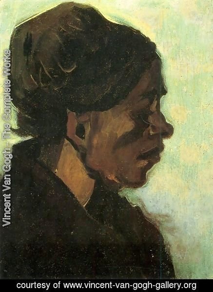 Vincent Van Gogh - Head Of A Brabant Peasant Woman With Dark Cap