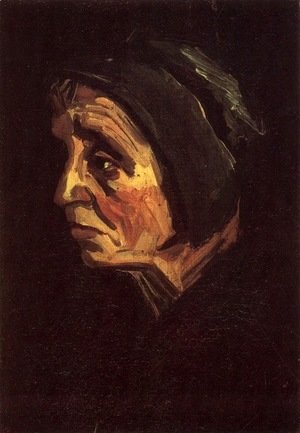 Vincent Van Gogh - Head Of A Peasant Woman With Dark Cap IV