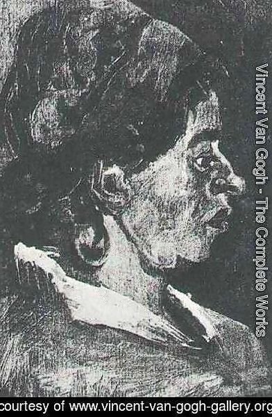 Vincent Van Gogh - Head Of A Peasant Woman With Dark Cap IX