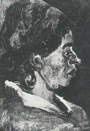 Vincent Van Gogh - Head Of A Peasant Woman With Dark Cap IX