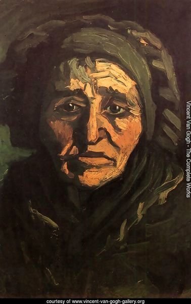 Head Of A Peasant Woman With Greenish Lace Cap