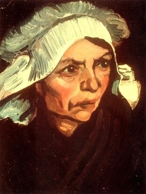Vincent Van Gogh - Head Of A Peasant Woman With White Cap VIII